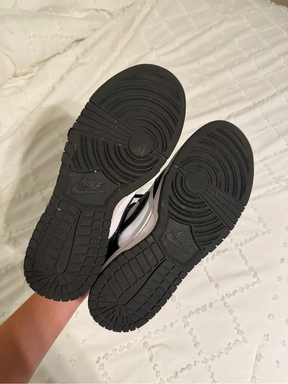 Nike Black and White Low-Top Sneakers with Swoosh